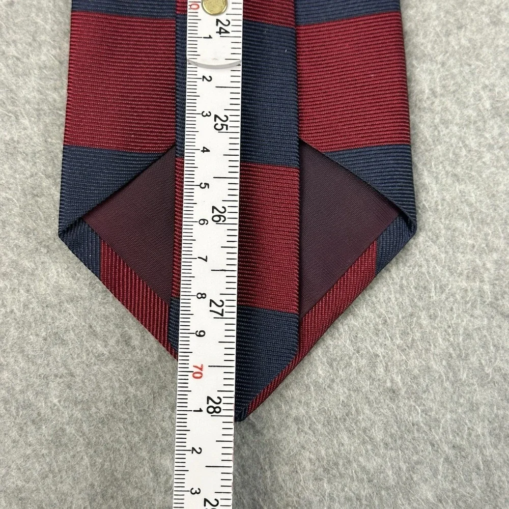 Vintage Bergdorf‎ Goodman Silk Tie Navy Red Regimental Stripe USA 56x4